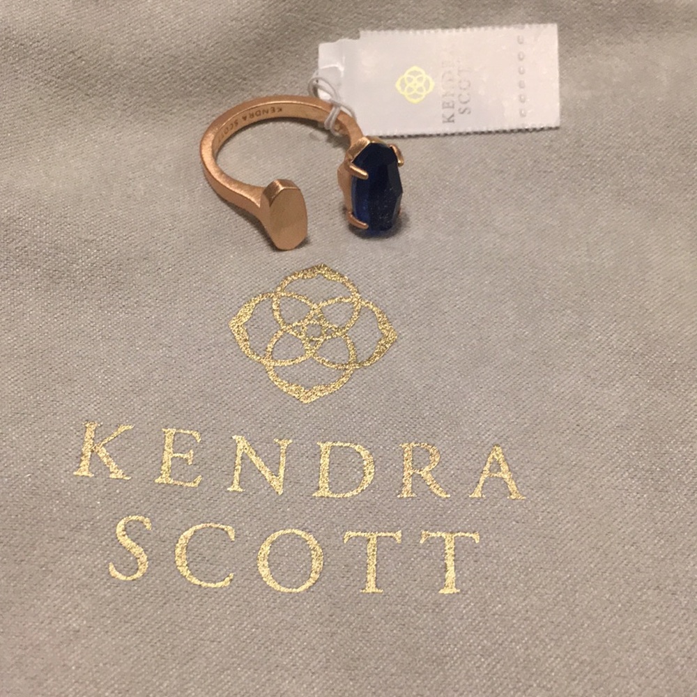 Kendra Scott open ring with navy stone
